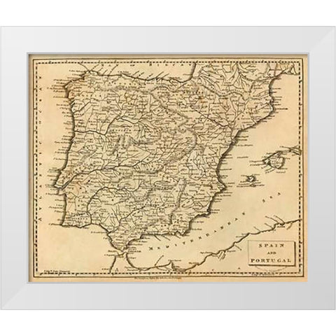Spain, Portugal, 1812 White Modern Wood Framed Art Print by Arrowsmith, Aaron