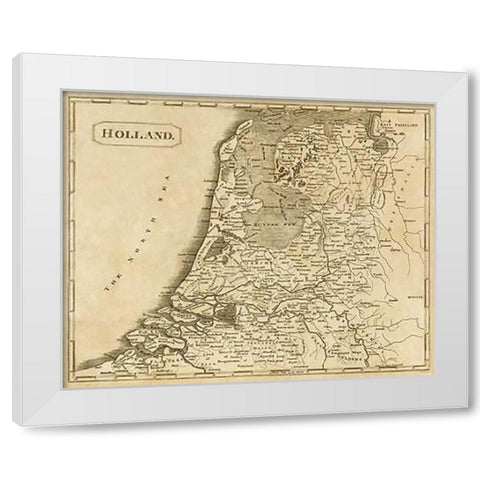 Holland, 1812 White Modern Wood Framed Art Print by Arrowsmith, Aaron