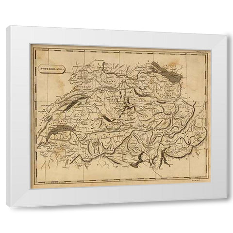 Switzerland, 1812 White Modern Wood Framed Art Print by Arrowsmith, Aaron