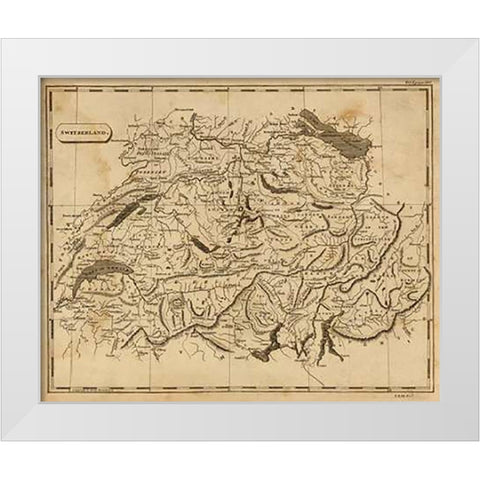 Switzerland, 1812 White Modern Wood Framed Art Print by Arrowsmith, Aaron