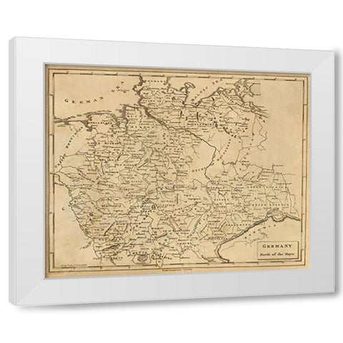 Germany North, 1812 White Modern Wood Framed Art Print by Arrowsmith, Aaron