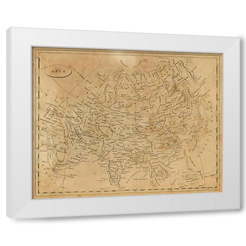 Asia, 1812 White Modern Wood Framed Art Print by Arrowsmith, Aaron