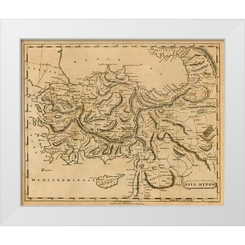 Asia Minor, 1812 White Modern Wood Framed Art Print by Arrowsmith, Aaron