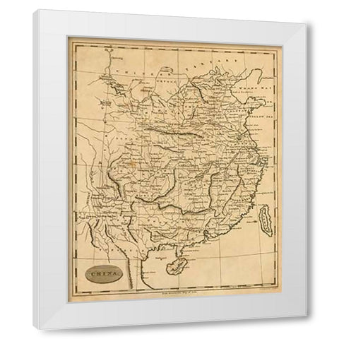 China, 1812 White Modern Wood Framed Art Print by Arrowsmith, Aaron