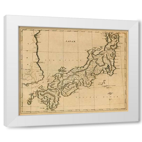 Japan, 1812 White Modern Wood Framed Art Print by Arrowsmith, Aaron