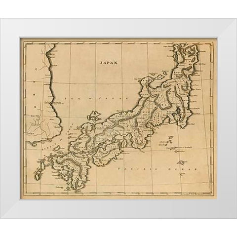 Japan, 1812 White Modern Wood Framed Art Print by Arrowsmith, Aaron