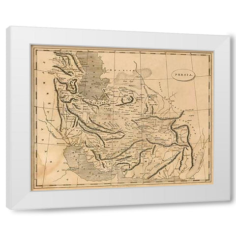 Persia, 1812 White Modern Wood Framed Art Print by Arrowsmith, Aaron