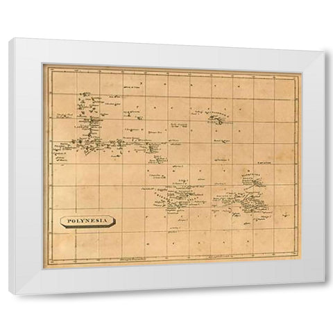 Polynesia, 1812 White Modern Wood Framed Art Print by Arrowsmith, Aaron