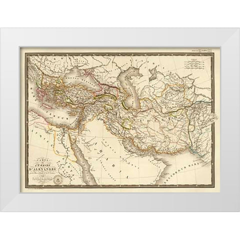 LEmpire dAlexandre, 1822 White Modern Wood Framed Art Print by Brue, Adrien Hubert