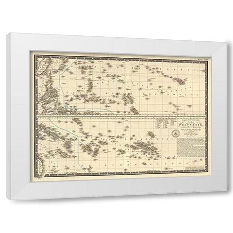 Polynesia, 1827 White Modern Wood Framed Art Print by Brue, Adrien Hubert