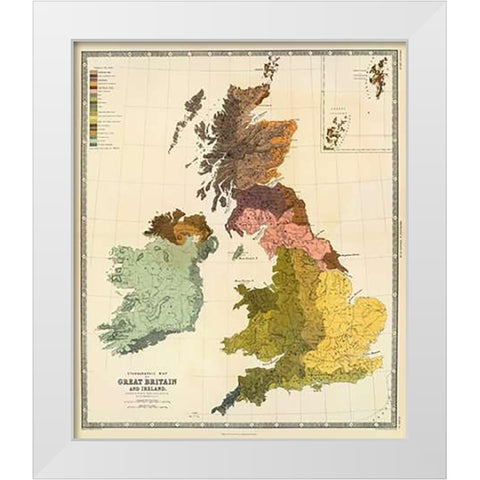 Ethnographic, Great Britain, Ireland, 1856 White Modern Wood Framed Art Print by Kombst, Gustaf