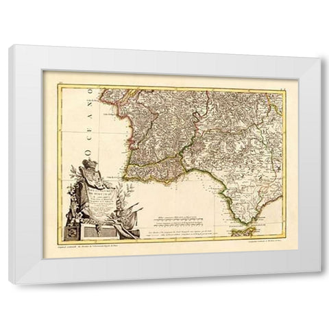 Portugal, Algarve meridionale, 1780 White Modern Wood Framed Art Print by Zannoni, Giovanni Antonio Bartolomeo Rizzi