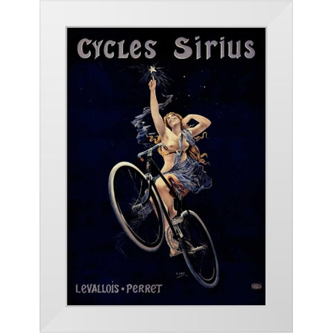 Cycles Sirius White Modern Wood Framed Art Print by Gray, H.