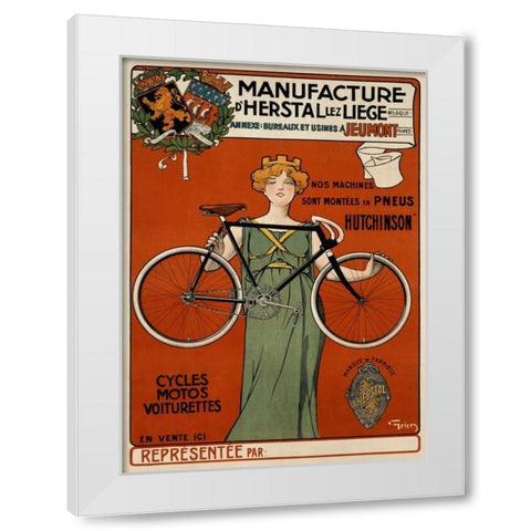 Manufacture dâ€™Herstal White Modern Wood Framed Art Print by Grim