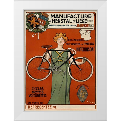 Manufacture dâ€™Herstal White Modern Wood Framed Art Print by Grim