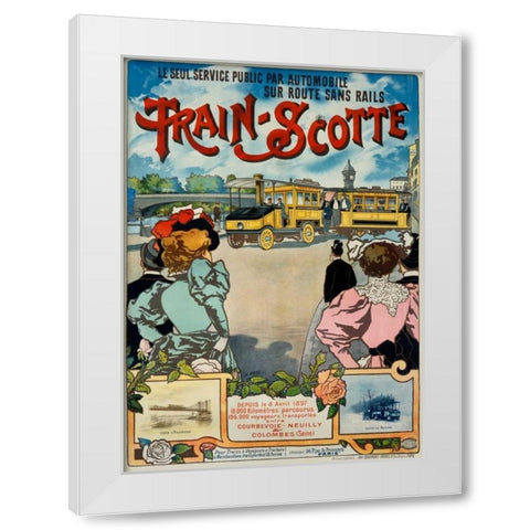 Train-Scotte White Modern Wood Framed Art Print by Gray, H.