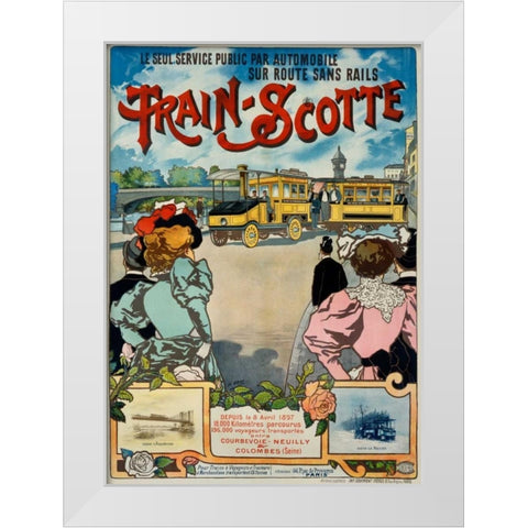 Train-Scotte White Modern Wood Framed Art Print by Gray, H.