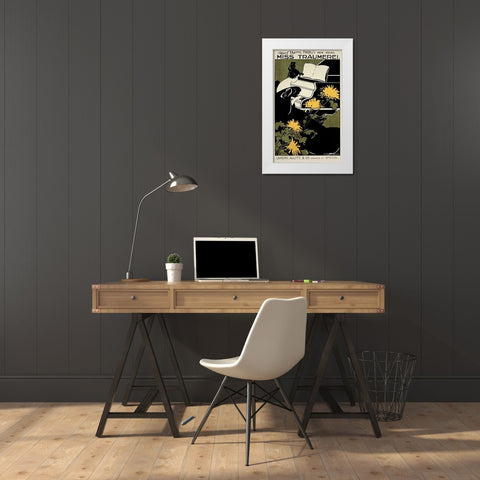 Miss Traumerei White Modern Wood Framed Art Print by Reed, Ethel
