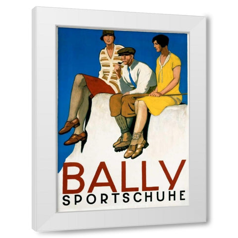 Bally Sportschuhe White Modern Wood Framed Art Print by Cardinaux, Emil