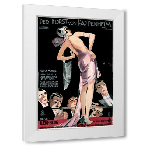 Der Furst von Pappenheim White Modern Wood Framed Art Print by Fenneker, Josef