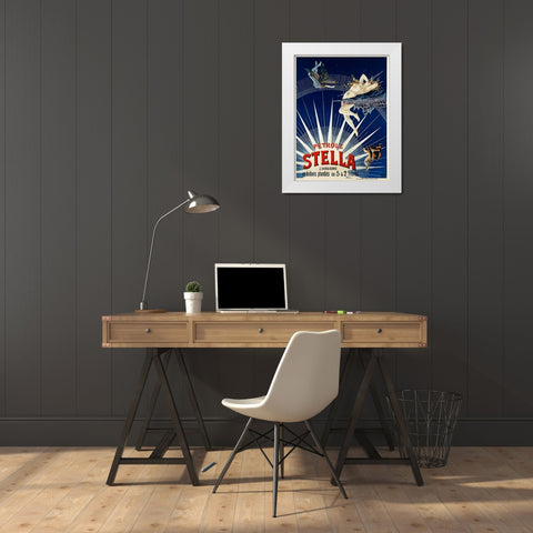Petrole Stella White Modern Wood Framed Art Print by Gray, H.