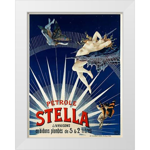 Petrole Stella White Modern Wood Framed Art Print by Gray, H.
