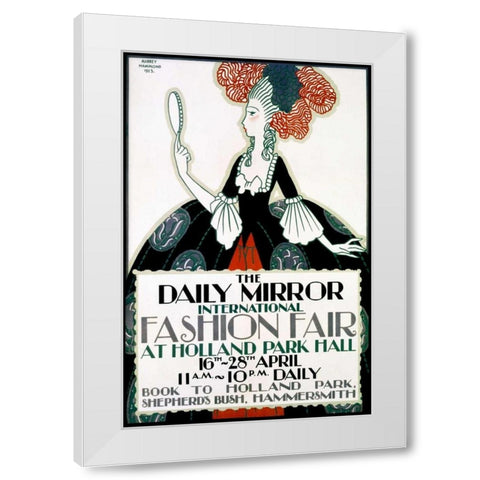 The Daily Mirror/Fashion Fair White Modern Wood Framed Art Print by Hammond, Aubrey