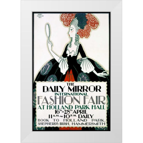 The Daily Mirror/Fashion Fair White Modern Wood Framed Art Print by Hammond, Aubrey