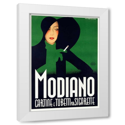 Modiano White Modern Wood Framed Art Print by Lenhart, Franz