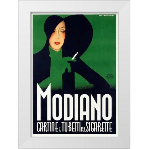 Modiano White Modern Wood Framed Art Print by Lenhart, Franz