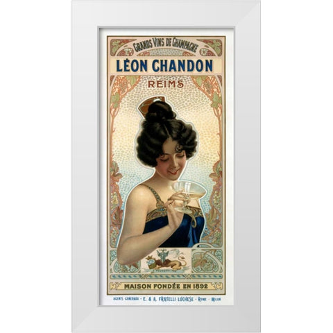 Leon Chandon White Modern Wood Framed Art Print by Unknown