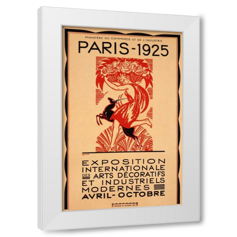 Paris-1925 White Modern Wood Framed Art Print by Bonfils, Robert