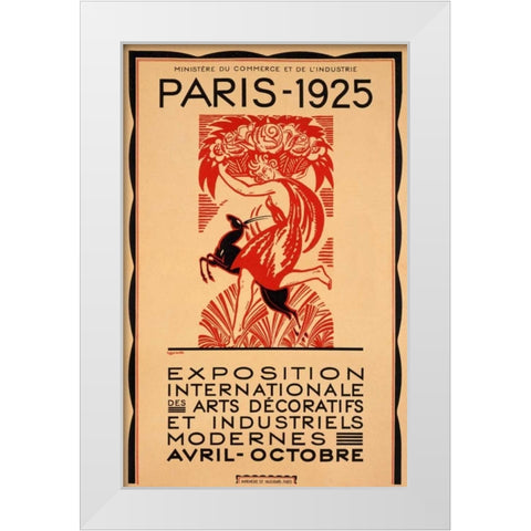 Paris-1925 White Modern Wood Framed Art Print by Bonfils, Robert