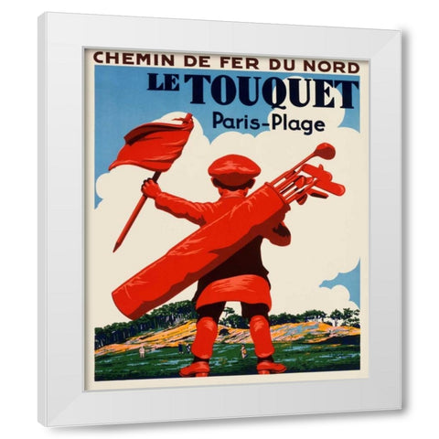 Le Touquet Paris-Plage White Modern Wood Framed Art Print by Courchinoux, Edouard