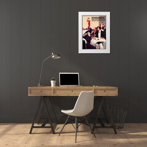Bonbonnerie White Modern Wood Framed Art Print by Ehrenberger, Ludwig L.