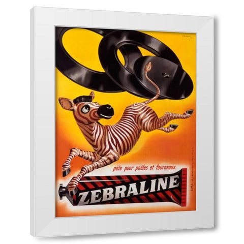 Zebraline White Modern Wood Framed Art Print by Gurtler