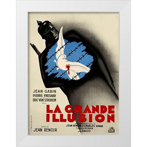 La Grande Illusion White Modern Wood Framed Art Print by Lancy, Bernard
