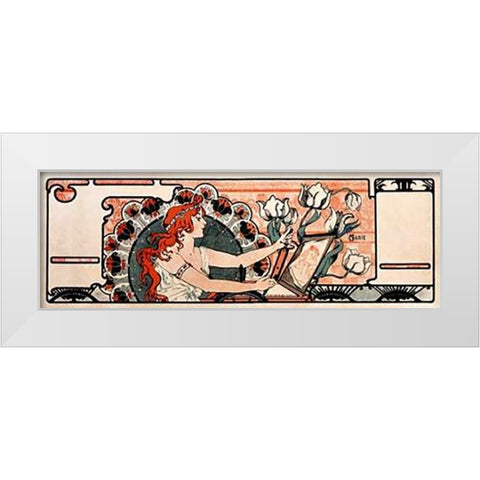 La Lithographie White Modern Wood Framed Art Print by Marie, Gustave