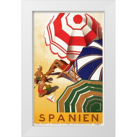 Spanien White Modern Wood Framed Art Print by Morell, Jose