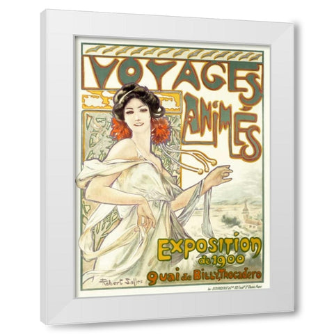 Voyages Animes White Modern Wood Framed Art Print by Salles, Robert