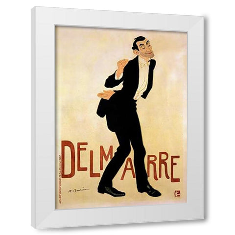 Delmarre White Modern Wood Framed Art Print by Barrere, Adrien