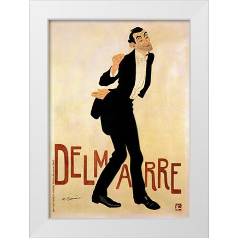 Delmarre White Modern Wood Framed Art Print by Barrere, Adrien
