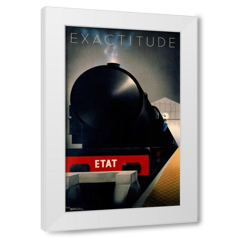 Exactitude White Modern Wood Framed Art Print by Fix-Masseau, Pierre