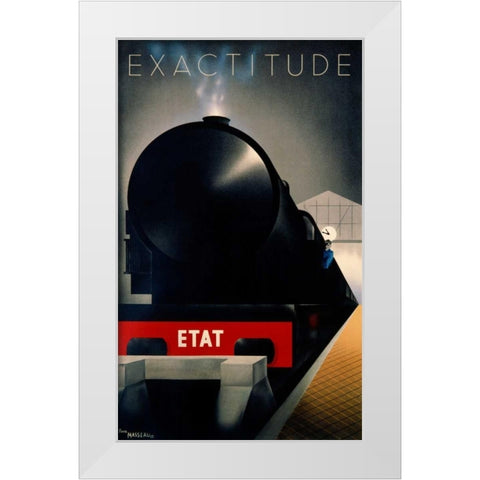 Exactitude White Modern Wood Framed Art Print by Fix-Masseau, Pierre