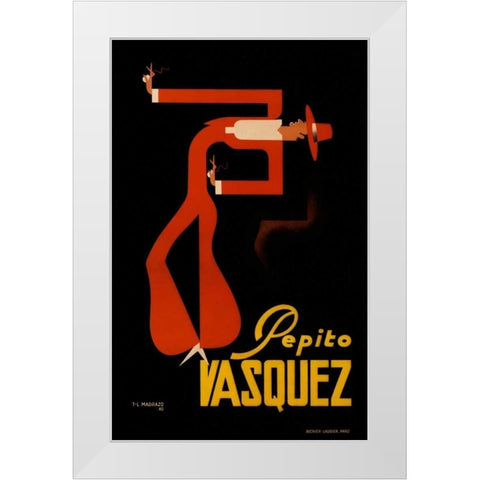 Pepito Vasquez White Modern Wood Framed Art Print by De Madrazo, Tito Livio