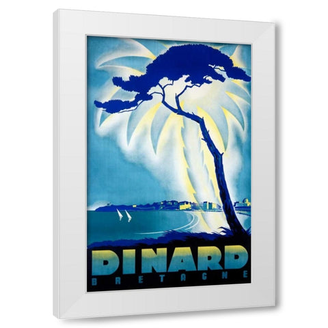 Dinard/Bretagne White Modern Wood Framed Art Print by Rollier, Eugene