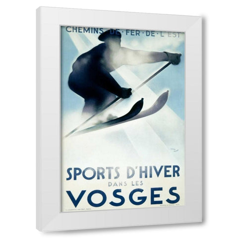 Vosges/Sports dâ€™Hiver White Modern Wood Framed Art Print by Theodoro