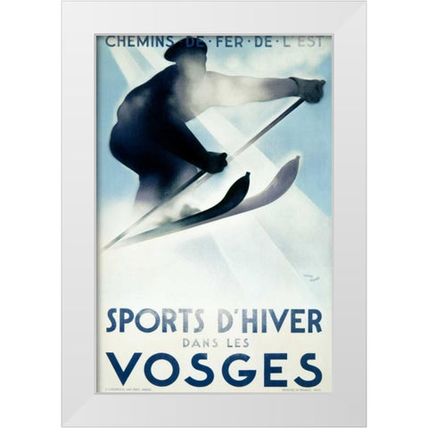 Vosges/Sports dâ€™Hiver White Modern Wood Framed Art Print by Theodoro