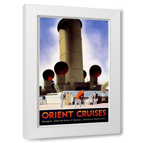 Orient Cruises White Modern Wood Framed Art Print by Johnson, Andrew
