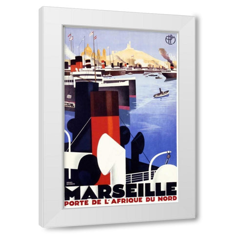 Marseille/Porte de lAfrique White Modern Wood Framed Art Print by Broders, Roger